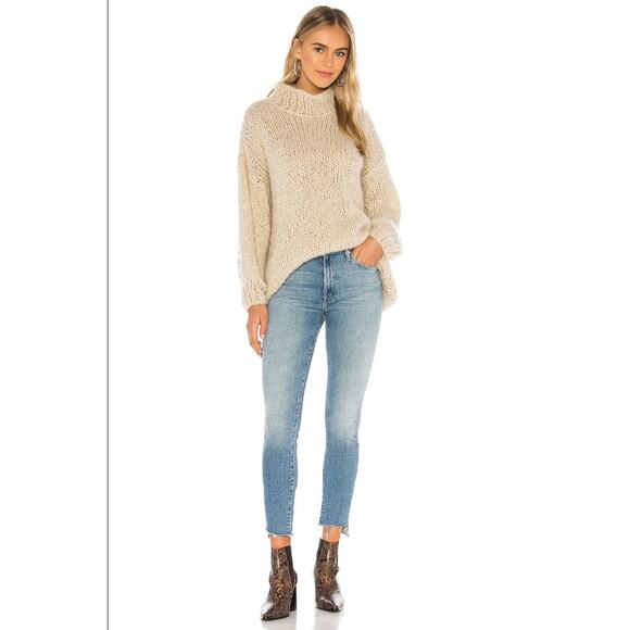 MOTHER Stunner Zip Ankle Step Fray Skinny Jean in Good Girls Do Size 27 - Picture 1 of 10